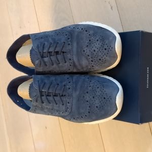 WORN COLE HAAN GRAND OS WINGTIP SUEDE SIZE 7 WOMENS